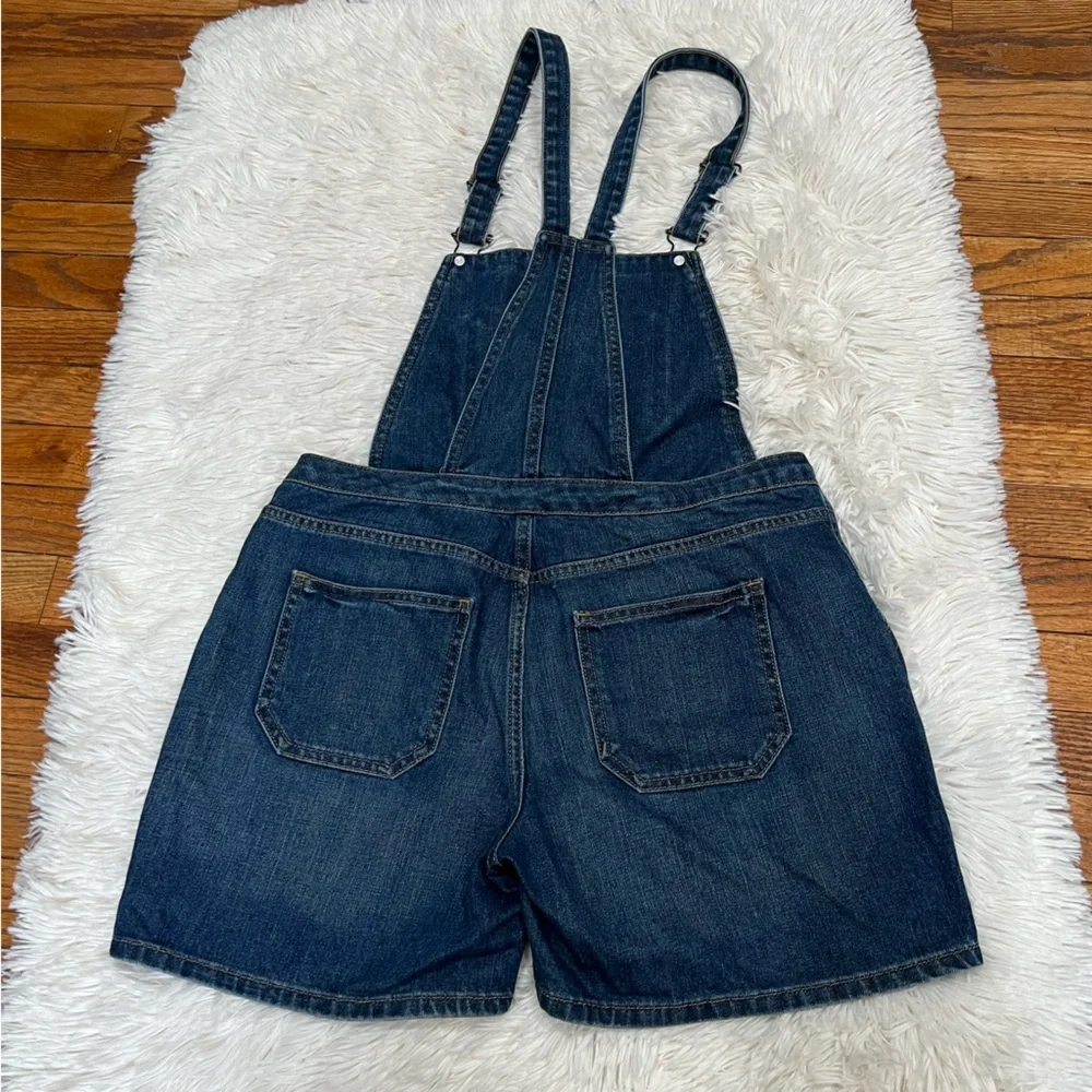 Topshop women overall denim shorts‎ size 6